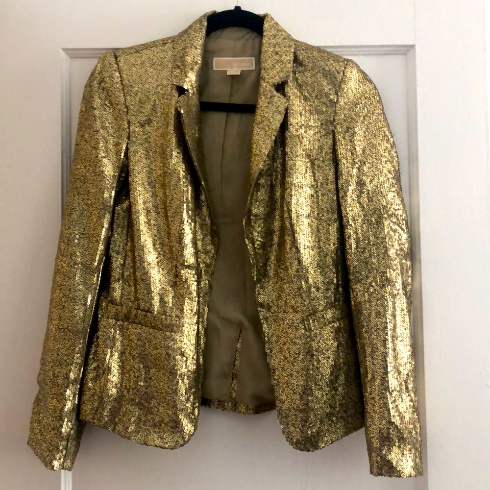 Michael Kors Gold Sequin Blazer